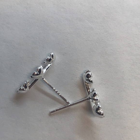 Sterling Silver 925 Flowers Stud Earrings - Picture 3 of 4